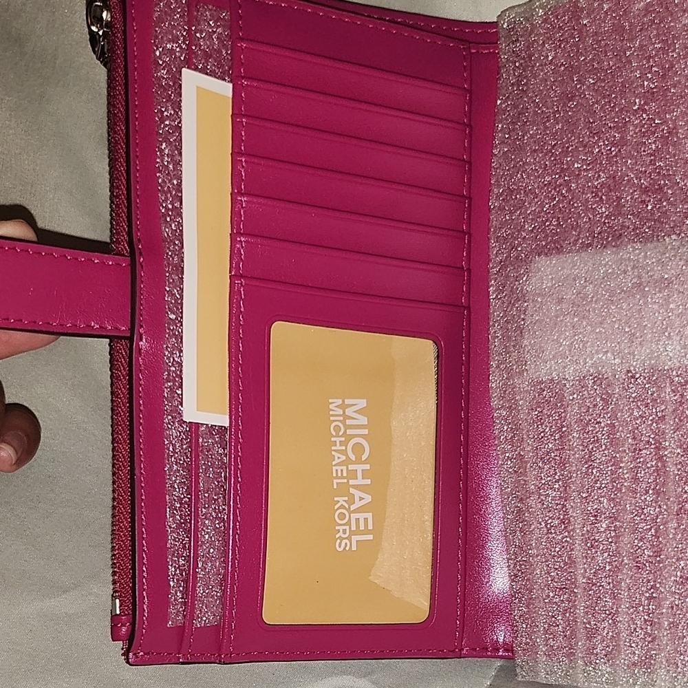 Michael Kors Pink Clutch with Signature Monogram - Picture 6 of 7